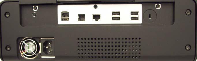 Pohled zezadu Konektor jednotky plochého lože Port modemu Port napájení Port sítě Ethernet Porty USB Port bezpečnostního zámku Konektor jednotky plochého lože: Slouží k připojení volitelného plochého