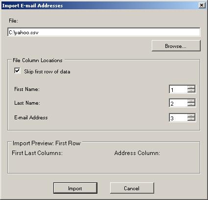 Import e-mailového adresáře Soubory CSV jsou datové soubory, které představují databázové informace. Každý řádek obsahuje datové hodnoty oddělené čárkami.