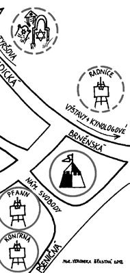 Doprovodný program: Výstava kaktusů a sukulentů: Čt 14:00 18:00, Pá 8:00 18:00, So 9:00 18:00, Ne 9:00 17:00, Radnice, Brněnská 2 Výtvarný svět výstava výtvarného oddělení SVČ Pohořelice: So Ne,