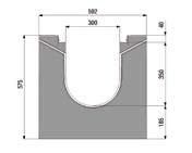 FASERFIX BIG SL 300 FASERFIX BIG SL 300 - Žľaby Typ 010 Prietokový profil cm 2 Typ 010 1000 592 575 947 519,0 4942 FASERFIX BIG SL 300 - Kryty, trieda E 600 GUGI-liatinový pororošt oká 20/30, čierny