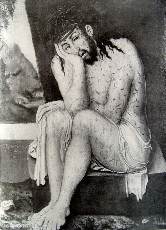 6. Ecce homo (Odpočívající Kristus), německý anonym, konec 15.