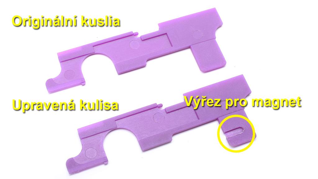 5.3. Vložení kulisy přepínače Mechabox osaďte přiloženou kulisou přepínače.