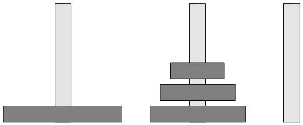 23 Hanoiski stolpiči - ideja Potem, ko se nekoliko igramo z obroči, hitro spoznamo, da je eno od ključnih stanj pri premikanju tole: Namreč, če ţelimo prestaviti največji obroč s stolpa A na stolp C,