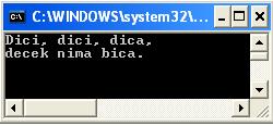 58 8: if(!file.exists(ime)){ 9: Console.WriteLine("Datoteka ne obstaja"); 10: } else{ 11: StreamReader dat; 12: dat = File.OpenText(ime); 13: Console.WriteLine(dat.ReadLine()); 14: Console.