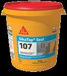 SikaTop Seal-107 Částečně elastická vodotěsná stěrka a ochranný pačok. 2-komp. cementová stěrka modifikovaná polymery do interiéru i exteriéru.