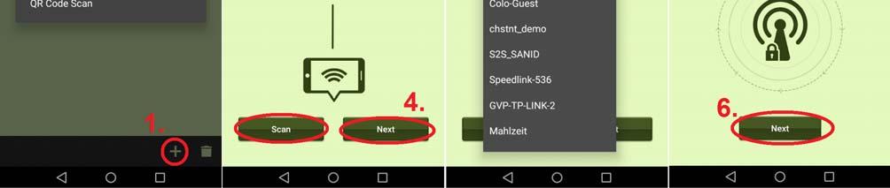 Stiskněte Finish (hotovo) Postup konfigurace pro Android : 1.