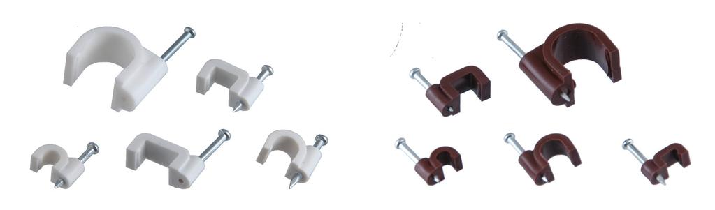 92 Káblové príchytky s klincom Cable clip with driven nail Farba biela / white colour O P Farba hnedá / brown colour 50 25 Pre káble / for cable O - okrúhle / round P - byt / flat Veľkosť klinca
