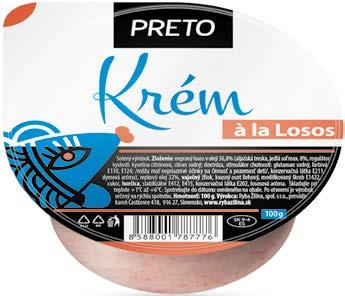 3738, EAN 8588004619722 Krém a la losos 100g PLU 652, EAN 8588001787776