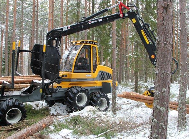 Sampo probírky Sampo Rosenlew HR46x harvestor je malý a velmi obratný