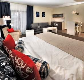 štúdií a 4 apartmánov.