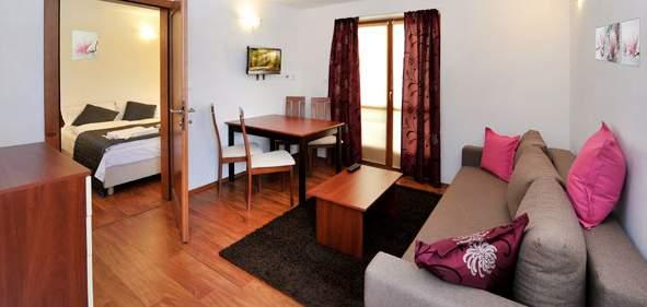 2x / 3x Apartmán Typ A 3+2 spálňa s manželskou posteľou a jedným