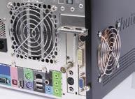 Uživatel pozici pouze jeden slot PCI. Díky vysoké integraci komponent na základní desce to ale nevadí, většinou se používá rozšiřující televizní karta.