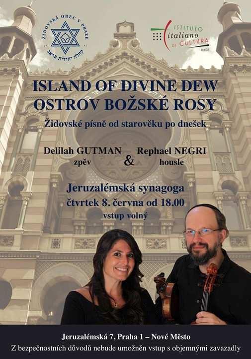 di Praga è lieto di annunciare il concerto ITalYa, Isola della rugiada divina per voce e violino, in programma giovedì 8 giugno 2017, alle ore 18.