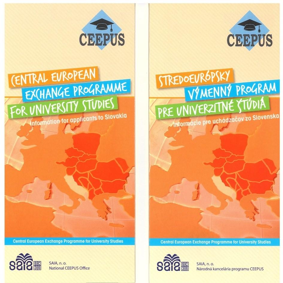V decembri boli vydané aj informačné letáky pre uchádzačov o mobilitu v rámci programu CEEPUS.