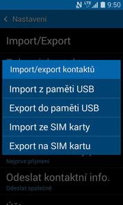 Vyberete možnost Import/Export. 5.