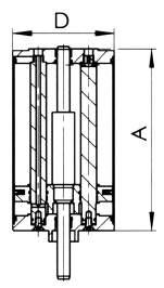 4.30 Valves and cocks Регулирующая арматурa, Ventile und Hähne, Regulační armatury A D Pneumatic actuator air - air Вертикальный пневматический привод двойного действия воздух -