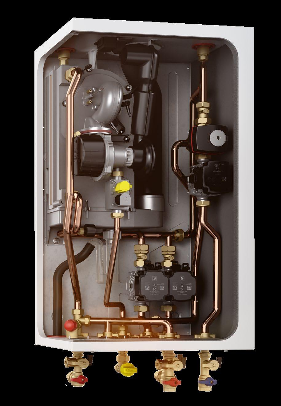 EcoTherm Plus WGBM 20 EVO Nástenné plynové kondenzačné kotly EcoTherm Plus WGBM 20 EVO Tepelný výmenník hliník/kremík Výkonný horák Z výroby nainštalovaný a programovaný zmiešavací okruh s vysoko