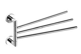 104204102 Three swing arm towel holder Držák ručníků trojitý otočný Badetuchhalter, dreifach, drehbar Тройной полотенцедержатель поворотный 55 x 195 x 450 mm 104204112 Kitchen roll and soap