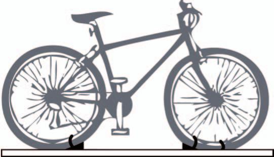 DE Radstopper für Fahrradträger- Stahlschienen Art. Nr. 11241 Drücken Sie 2 Radstopper pro Fahrradschiene von oben auf die Radschienen auf.