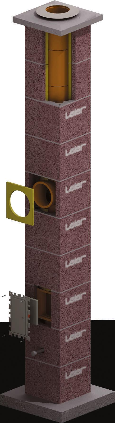 ECO Komínový systém Izolovaný komín Leier ECO je ideálny pre použitie v rodinných domoch.