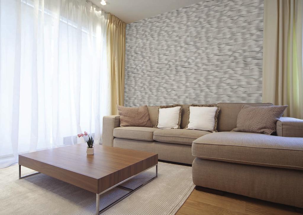 COR 1 2 PHOMA BIANCO Płytka malowana, odporna na wodę i zabrudzenia. Nie trzeba dodatkowo impregnować Painted tile, resistant to water and dirt.