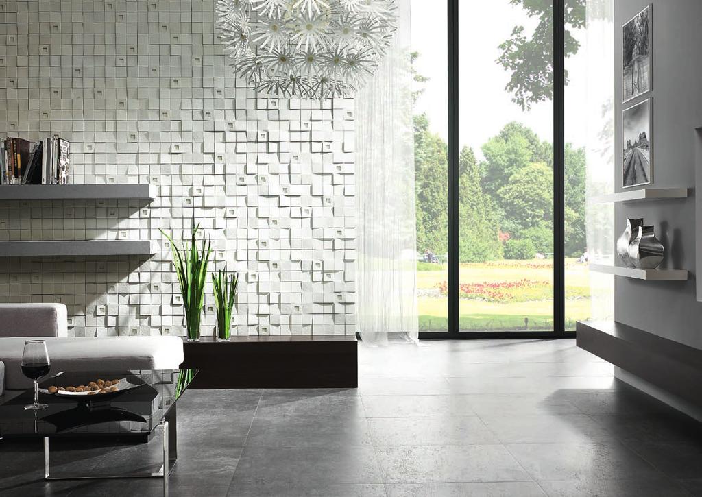 COR 9 10 QUADRO ARCTIC Płytka malowana, odporna na wodę i zabrudzenia. Nie trzeba dodatkowo impregnować Painted tile, resistant to water and dirt.