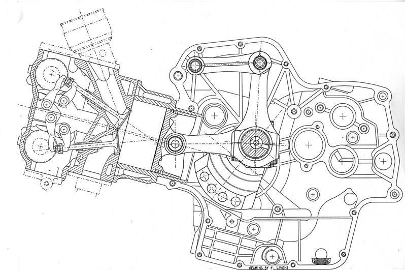 POUŽITÍ VYVAŽOVACÍ PÁKY U MOTOCYKLOVÝCH MOTORŮ V MINULOSTI Obrázek 1.2 Ducati Supermono [8]. Obrázek 1.3 Ducati Supermono [8]. 1.3 BMW F 800 2006 Společnost BMW použila pro vyvážení svého paralelního dvouválce principu odlišného než předchozí zmínění výrobci.