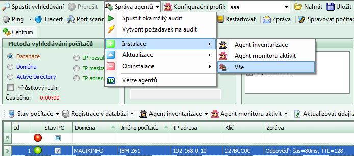 3.3. Ruční instalace agentů MSI balíčky je možné využít i k ruční instalaci/aktualizaci agentů, např.