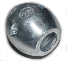 anoda okrogla 125 mm cink anoda okrogla 140 mm Cink anoda solza Kvalitetne anode v obliki solze za zaščito kovinskih delov plovil: kobilic,