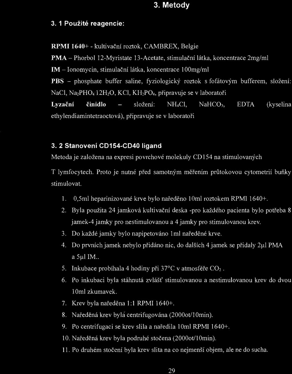 11 1M.. 5. Inkubace probíhala 4 hodiny pří při 37 C v atmosféře CO 2. 6.