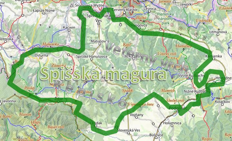 podcelky: Repisko na juhozápade (najvyšší vrch Repisko 1259 m 