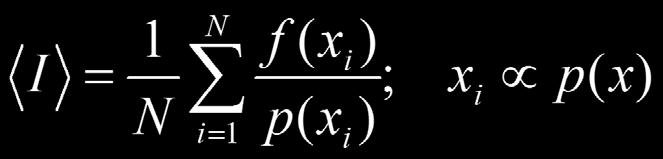 Monte Carlo estimate of I: p(x) x 5 x 3 x 1 x 4 x 2