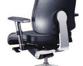 Ovládání židle Výška sedáku Zvýšení sedáku: 1. Odlehčete sedák 2. Pravou páčku pootočte nahoru (sedák se pomalu vysouvá) 3. Zvolte vhodnou výšku a páčku povolte.