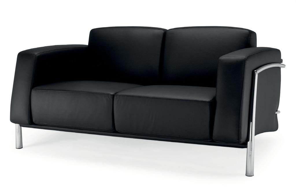 SofaS Sofy pohovky Classic 2-seater sofa sofa 2-osobowa pohovka 2-místná classic EN A visible frame made of chromiumplated conical pipes.