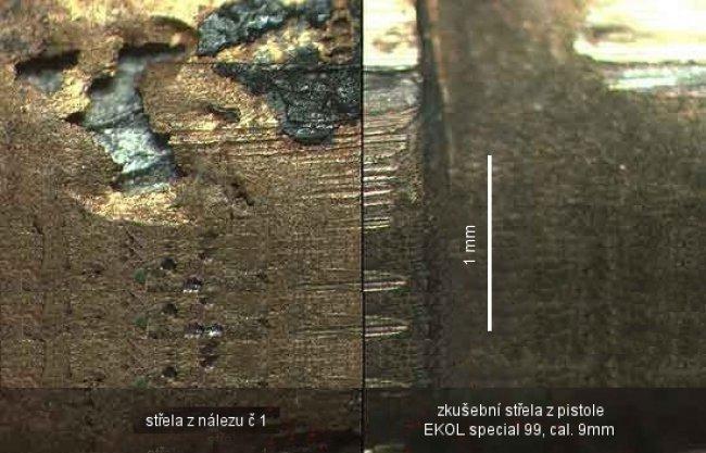 Příloha č. 3 Stopy na povrchu střely Zdroj: Detektivní hry paní Kolombové: Kriminalistická balistika [online]. [cit.
