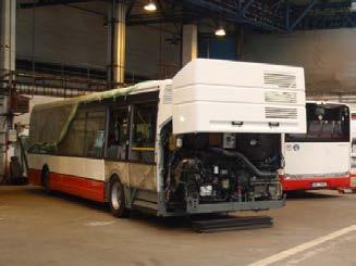 Autobus Citybus č. 3251 V Ústředních dílnách BUS nadále probíhá oprava autobusu, který by měl prezentovat vzhled nových nízkopodlažních vozů z období těsně po roce 2000.