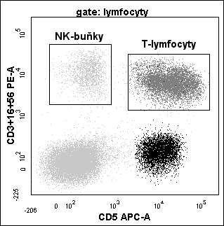 normálních B-lymfocytů dle příslušných povrchových antigenů.