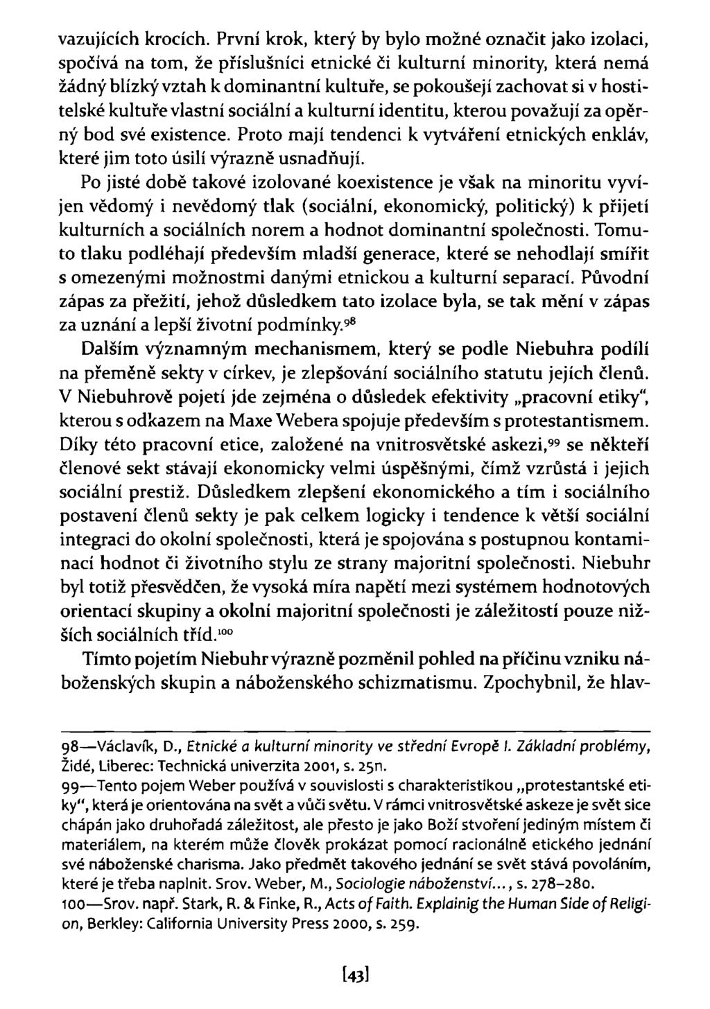 vazujících krocích.