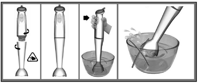 How to use the hand blender The hand blender is perfectly suited for preparing dips, sauces, soups, mayonnaise and baby food as well as for mixing and milkshakes.