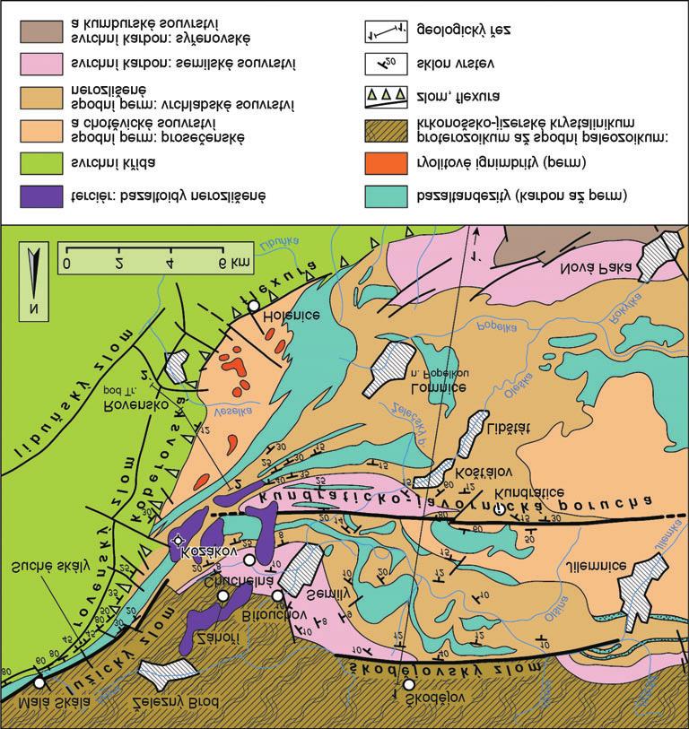 Prackovského vrchu (250 m sv. od vrcholu) a do z. okolí Záhoří (nejpodrobněji viz Coubal 1989). Odtud dál v uvedené podobě nepokračuje.