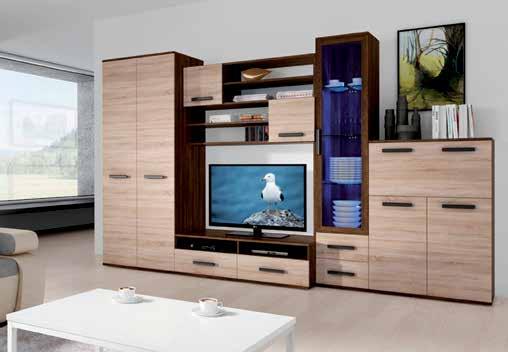 650 Kč - rozměr 305 x 200 cm, šířka prostoru na TV 120 cm obývací stěna casa-4260