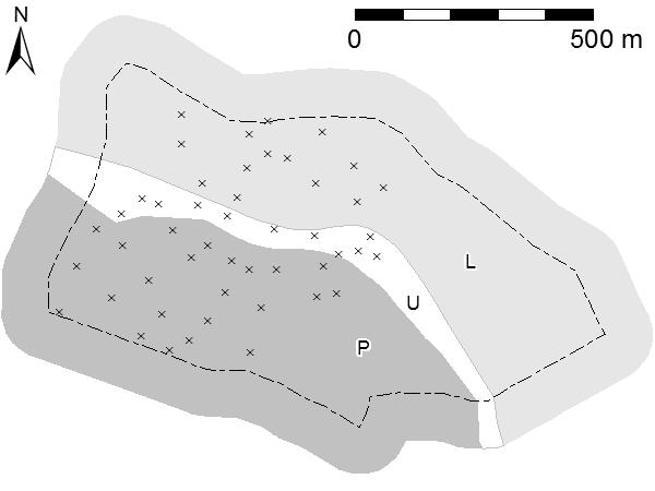 Fig. 2: Soil properties distribution with marked soil sampling locations.