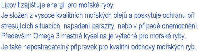 parazitálním napadení ryb, pro nové importy a nově přidané