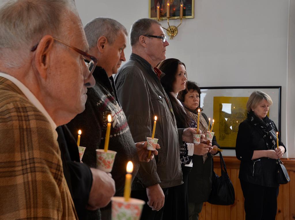 Пасля супольнага ўпарадкавання помніка Андрэй Катлярчук апавёў пра жыццё спадара Лукашыка, а затым адбыўся невялікі памінальны абед.