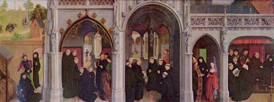 Alžbětou, Petrus Christus, 1457 1460, olej na dřevě, 59 x 33 cm,