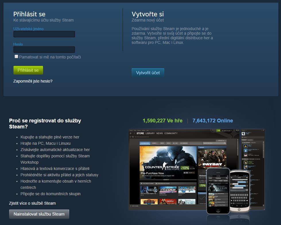 Steam Gift 1) Přihlaste se na Váš steam účet nebo si vytvořte