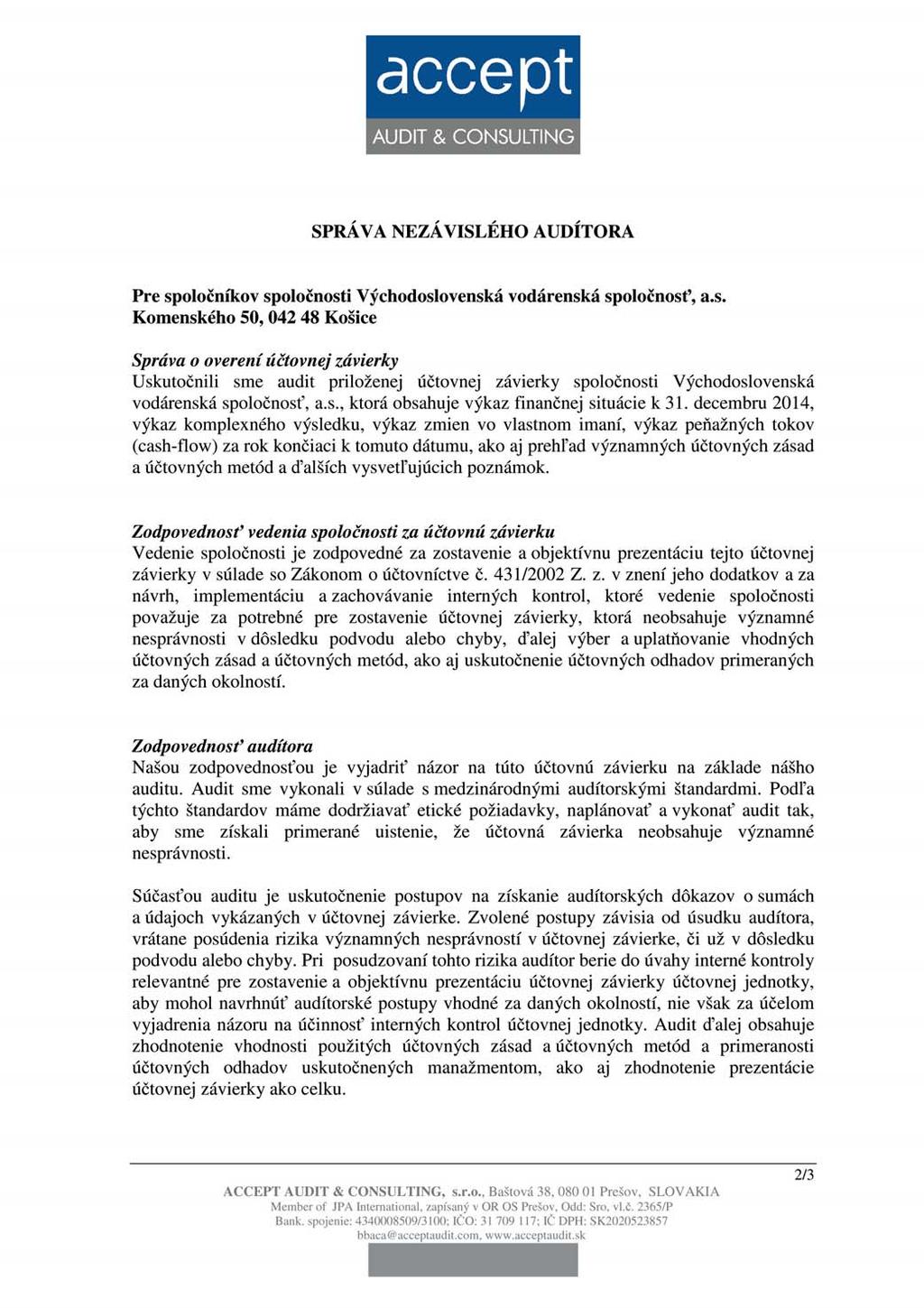 Vízia a ciele spoločnosti CIELE: Výročná správa VVS, a.s. - PDF Free  Download