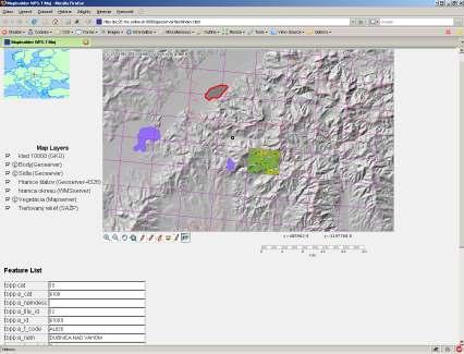 Integrácia geodát Mapbuilder open source klient