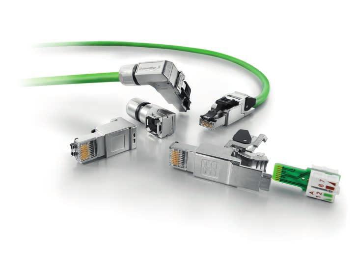 6 RJ45 tool free konektor, Profinet, úhlový 1518100000 IE-TO-RJ45-FJ-A Modul RJ45 na DIN lištu, z jedné strany