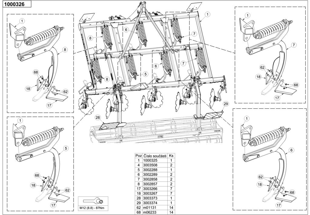 DX300N-ZÁKLAD STROJE GB DX300N-FOOTING OF THE MACHINE D DX300N-UNTERBAU DER MASCHINE